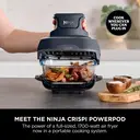 Ninja CRISPi 4-in-1 Portable Air Fryer - Cyber Space Blue,  3.8L, 1700W, Air Fry, Roast, Keep Warm, Recrisp, Space Saving Compact Design, 2x Removable Glass Containers & Lids, FN101UKGY image 3