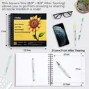 Ohuhu Carnet d'art à spirales, couverture rigide, 200 g/m², sans bavure, 120 pages - 22,6 cm × 21,1 cm image 2