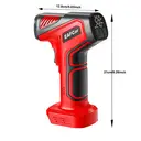 EAFC Gonfleur de pneus sans fil 150 bars avec batterie au lithium 30 Wh, gonflage rapide en 3 min, pompe à air rapide 21 V, 4 modes prédéfinis pour voiture/moto/vélo/ballon, écran numérique et lampe LED d’urgence image 9