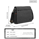 Kono Messenger Bags, Men's Canvas Shoulder Bag Retro Laptop Briefcase with Multiple Pockets for School Travel Business, Fits for 13 Inch Laptop image 3