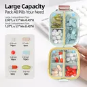 GAONLY Pilulier avec 7 compartiments et couvercle hermétique en matériau sans BPA - Vert image 3