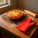 Dexam Single Oven Glove Love Colour 100% Cotton Scarlet Red image 3