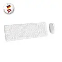 Rapoo 9310M Kabelloses Tastatur-Maus-Set, kabelloses Desktop-Set, 2400-DPI-Sensor, bis zu 12 Monate Akkulaufzeit, flaches Aluminium-Design, deutsches Layout für PC & Mac – Weiß image 1