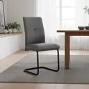 Dining Chair Venezia Cantilever Dark Grey 2pcs image 6