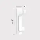 JORDAN&JUDY No-Drill Strong Adhesive Hooks, 6-Pack, Stainless Steel, Damage-Free, Over-Door Storage, White image 5