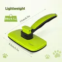 pecute Basic Retractable Pet Comb (Small, with Adhesive Beads) | Color: Green + Black image 7