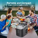 EUHOMY Ice Maker – Self-Cleaning Countertop Ice Machine, 9 Cubes in 6 Minutes, 2 Ice Sizes, 12 kg Daily Output, Portable with Handle, Ice Basket & Scoop for Home and Kitchen image 1