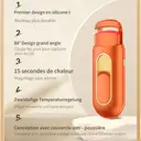 Qiweiny Recourbe-cils chauffant orange, rechargeable, effet longue tenue image 2