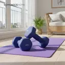 SONGMICSHOME  Haltères, lot de 2, musculation, entraînement, hexagonal, revêtement en néoprène, entraînement de fitness, bleu image 3