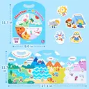 JoyCat Reusable Sticker Book - Jelly Stickers for Toddlers, Kids Sticker Activity Book, Travel Toys for Road Trip, Car & Airplane, Educational Learning Gifts for Boys and Girls Ages 3-5 (Weather) image 7