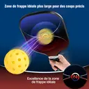 NIUPIPO Set de 2 Paddles Pickleball – Matériau en Fibre de Carbone, Noyau en Nid d'Abeille Polypropylène, Certifié USAPA, Léger et Durable, Convient aux Débutants et aux Joueurs Professionnels, MX-75 image 2