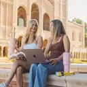 Bottle Bottle 40 oz Stainless Steel Vacuum Tumbler with Handle and Straw, Yellowflower image 5