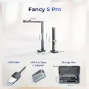 CZUR Fancy S Pro Scanner de documents 4K USB, Appareil photo de documents et Webcam 12 Mpx avec éclairage LED et microphone, Jusqu’à 60 ips, Autofocus, pour Enseignement à distance, Streaming en direct, Conférences en ligne, pour Mac et PC (Windows), Offre annuelle, cadeau idéal image 9