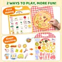 JoyCat 3 Pack Reusable Sticker Books: Farm, Pizza-Making, Weather - 90 Pcs Stickers for Toddlers, Kids Sticker Plane Activities, Road Trip Travel Toys, Birthday Gifts for Boys and Girls image 2