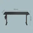 Ochama x SONGMICS Bureau Réglable en Hauteur, 160 x 70 cm, Fonction Mémoire, Port USB-C, Noir image 2