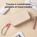 Trousse de Maquillage Portable en Silicone JORDAN&JUDY Colorblock 20×12×8cm - Kaki 1 pc image 1