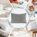 LeBonsoir Basics 50x75cm Pillowcases Set of 2， Super Soft Easy Care Microfiber，Envelope Closure， Light Gray， Pillows Not Included image 6