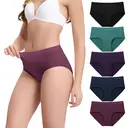 BAMBOO COOL Womens Briefs Underwear Lady Breathable Knickers with Mid Waist Color Group C L (5 Pack) image 0