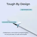 Sparoma AD-26 White Electronic Scale – 2 AAA Batteries (Batteries Not Included), 180kg Capacity, 0.05kg High Precision, 4mm Tempered Glass, LCD Display, Suitable for Bathrooms, Bedrooms and Home Use image 4