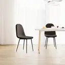 Vida Designs Dining Chairs Luton Quilted Black 2pcs image 0