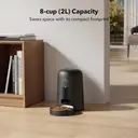 Petlibro Air Automatic Pet Feeder - 2L， Black， with Timer， with 180-Day Battery Life， Anti-Mistake Touch Design & Up to 6 Meals per Day， Ideal for Small/Medium Cat & Dog image 2