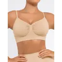 Feelingirl Best-Selling Everyday Seamless Comfortable Wireless Ruched bust Anti-Sag Bra Unlined Soft Bra for Women XXL Light Skin, Couple Gift Perfect Gift image 5