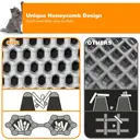 Honeycomb Design EVA Litter Box Mat, Waterproof Double-Layer Honeycomb Mat, 60*90cm, Color: Pink image 1