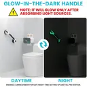 TAILI Shower Grab Bar Glow in The Dark, 2 Pack 16.8 in Grab Bars for Bathtubs and Showers, Shower Handle Shower Rail for Seniors and Elderly,Bathroom Safety Grip Removable No Drilling Waterproof Black image 2