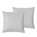 MEROPE Taie d’Oreiller en Bambou 80x80cm Gris Clair Lot de 2 image 1