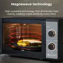 Tower Cavaletto Manual Microwave - Black & Rose Gold, 20L, 800W, with 5 Power Levels & 35 Minute Timer, T24038RG image 5