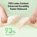 ochama Latex Pillow (Dream Wave) - Thailand Origin, Neck and Shoulder Pain Relief, Ergonomic Design, Slow Rebound Durable - Bedroom, Sleep Comfort - 60*40*10/12 cm, 93% Latex image 5
