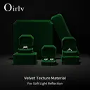 Oirlv Octagonal Velvet  Ring Box for Proposal Engagement 2-slot Jewelry Ring Gift Box Size 6*5.5*4cm image 1