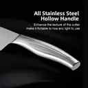 SHIBAZIZUO Couteau de cuisine polyvalent en acier inoxydable à manche unique image 3