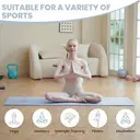 Miss Lulu Good Nite Yoga Mat Exercise Mats Workout Pilates Fitness Mat for Women Men Non-Slip Thick 10mm High Density Gymnastics Mats with Carry Strap Tpe 183 x 61 x 1cm (Green/Black) Blue 183*61*1cm image 6