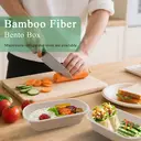 Ruibamboo disposable bamboo fiber bento box 36oz
50pack image 2