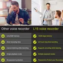 ‌Rexsun Enregistreur vocal avec réduction de bruit et double microphone 64 Go image 6