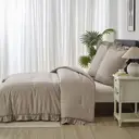 Meeallhome  Comforter Set  Vintage Ruffle Bed Set 230*220cm/50*75cm*2 Wheat-colored image 2