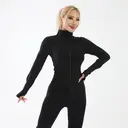White Label Women's sportswear (zipper long sleeve) Black S size image 2