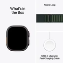 Apple Watch Ultra 2 Montre connectée avec boîtier titane noir et bracelet alpine vert - Taille M image 2