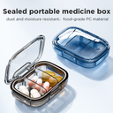 Lot de 2 Boîtes à Pilules à 3 Compartiments, Étanches à l’Humidité, Organisateur de Voyage pour Poche ou Sac, Boîte Médicaments et Vitamines Portable, Rangement pour Compléments et Huile de Poisson image 4