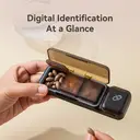 JORDAN&JUDY Small Pill Organizer Portable Mini Daily Pill Case Tablet Cutter Storage Box 1 pc Brown image 4