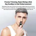 Sparoma 2-in-1 Nose & Facial Hair Trimmer for Men – 7800 RPM High-Speed Motor, 120-Min Runtime, IPX7 Waterproof – Precision Stainless Steel Dual-Blade Head with LED Power Display – Rechargeable Grooming Kit, TC-016 (Black) image 8