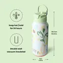 BOTTLE BOTTLE 32oz Insulated Water Bottle Stainless Steel Sport Water Bottle with Straw Dual-use Lid Design for Gym with Pill Box Eden Grove image 4
