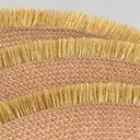 White Label 6-piece set, PP-woven bright thread tassel placemat Straw Yellow + Gold Tassel，round 38cm, hand-woven with PP material, perfect for wiping and cleaning, and shining at holiday parties and weddings image 7