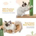PAWZ Road 229-275 cm Cactus Krabpaal van Vloer tot Plafond met Verstelbare Hoogte, 5-Laagse Kattentoren met Gezellige Hangmat, Platformen en Hangende Balletjes image 3