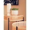 Interiors by Premier Side Table Depok Round Rattan/Black image 3