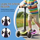 Neuleb  YFQ  Kids Scooter for Boys Girls Ages 3-10, 3 Wheel Light Up Toddler Kick Scooter with Dynamic LED Modes, Foldable Adjustable Height, Extra Wide Deck, Lean to Steer Outdoor Toy Gift image 3