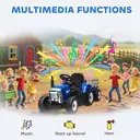 HOMCOM Kids Electric Car, 12V Electric Ride on Tractor and Trailer with Detachable Trailer Remote Control, USB, Horn, Lights, image 8