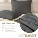 LeBonsoir Basics 50x75cm Pillowcases Set of 2， Super Soft Easy Care Microfiber，Envelope Closure， Dark Gray， Pillows Not Included image 4