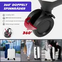 20/24/28 Inch Luggage Set Lightweight Rolling Suitcase with Vanity Case White image 7